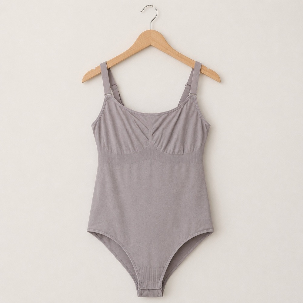 Maidenform Womens Seamless Thong Bodysuit Firm Control Taupe DMS830 XL NEW